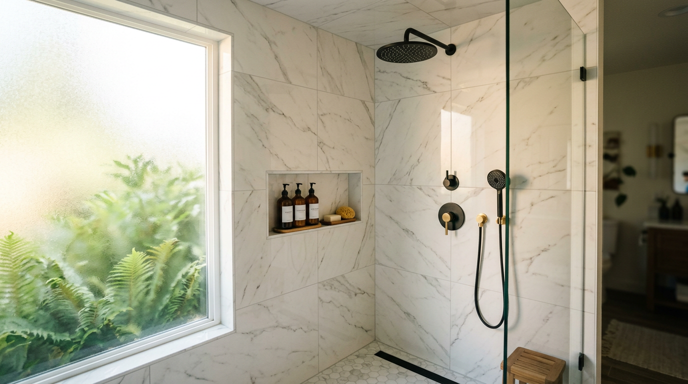 Custom shower remodel Seattle